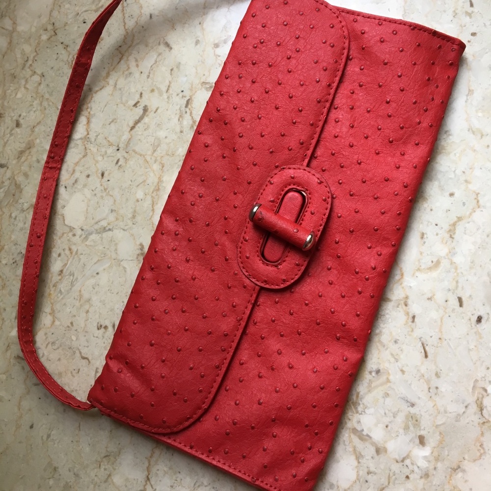Red Clutch/Shoulder bag